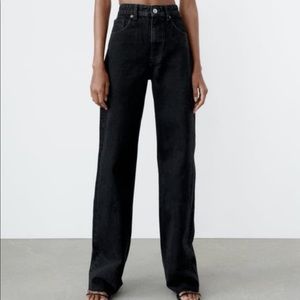 Zara Black Wide Leg Jeans